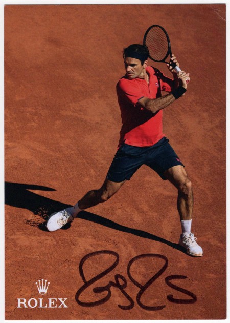 Roger Federer Signed Postcard