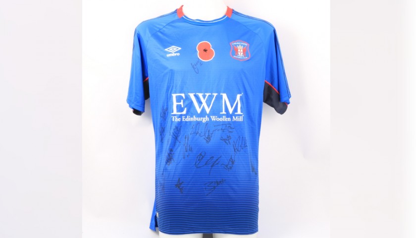 Carlisle United Official Poppy Shirt Signed by the Team