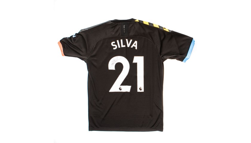 Manchester City PUMA 2019/20 Signed David Silva Away Shirt
