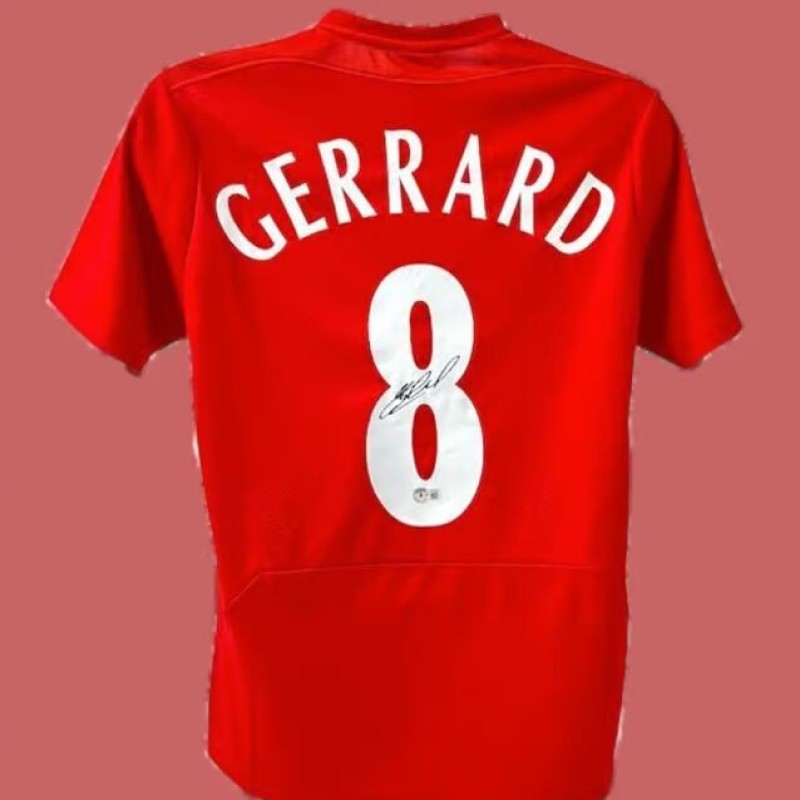 Steven Gerrard's Liverpool FC Signed Replica Shirt