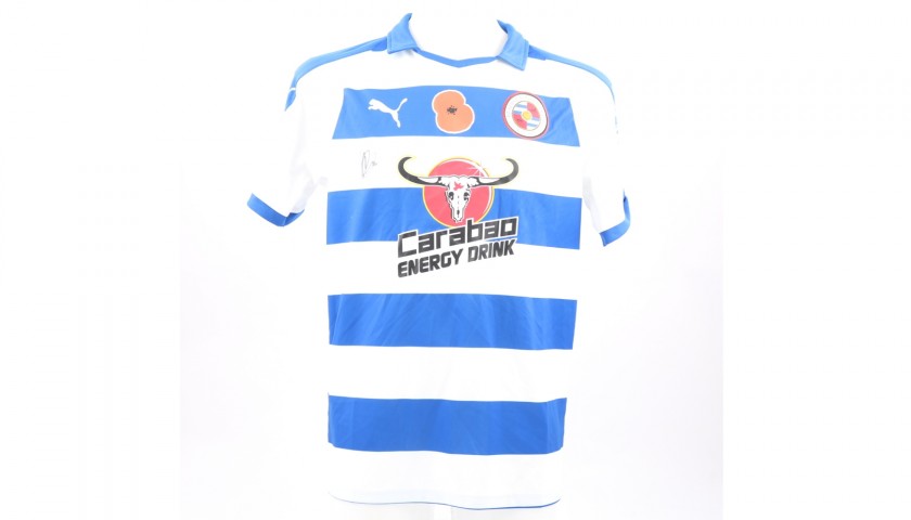 Yiadom's Match-Worn Reading FC Signed Poppy Home Shirt 