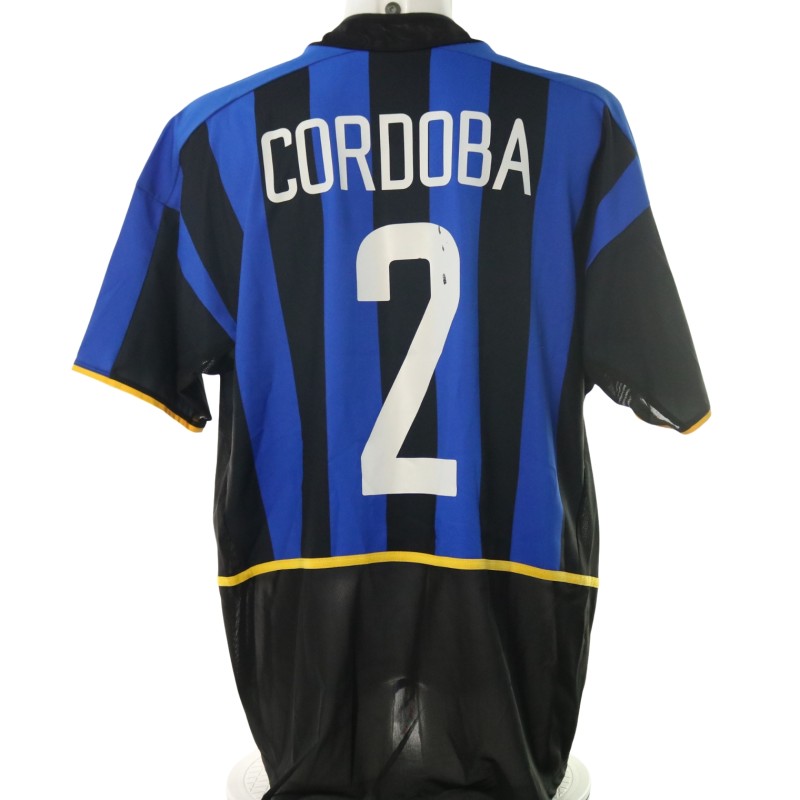 Cordoba's Inter Milan Match-Issued Shirt, 2002/03