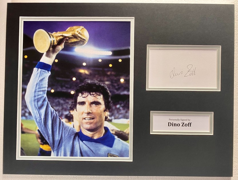 Dino Zoff Italy World Cup Signed Photo Display