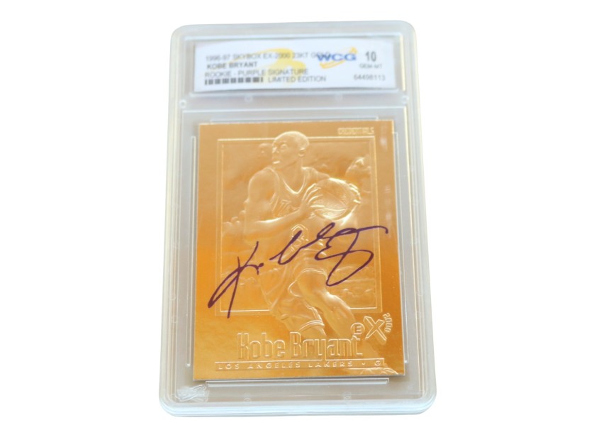 Card in Oro Kobe Bryant Rookie Purple Signature, 1996/97