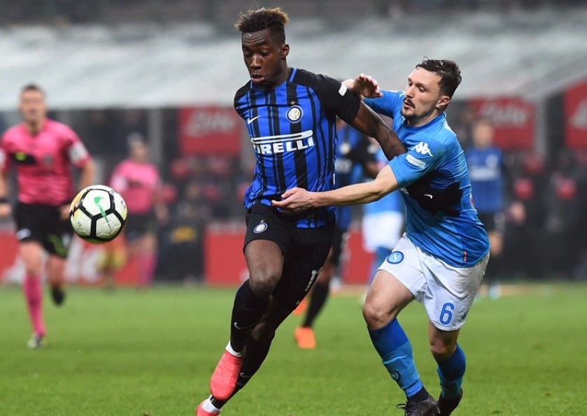 Karamoh's Match Shirt, Inter-Napoli 2018 - Ciao Davide Patch 
