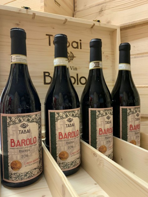 Box 4 Bottles Barolo Tabai Ribeva Vintage 2016 numbered Edition