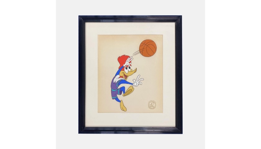 Woody the Woodpecker Playing Basketball Animation Cel 1995