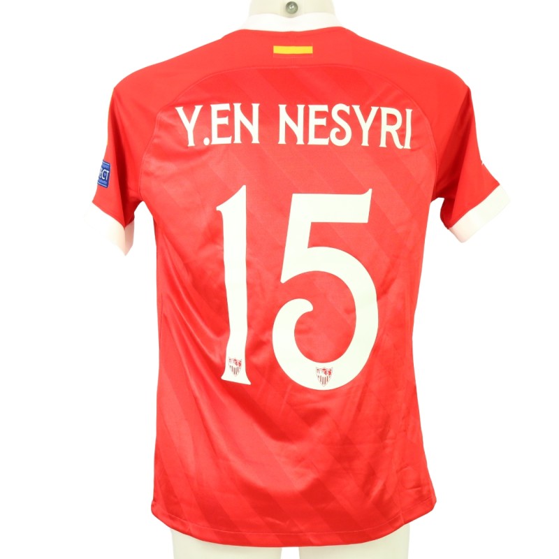 En-Nesyri's Sevilla Match-Issued Shirt, 2020/21