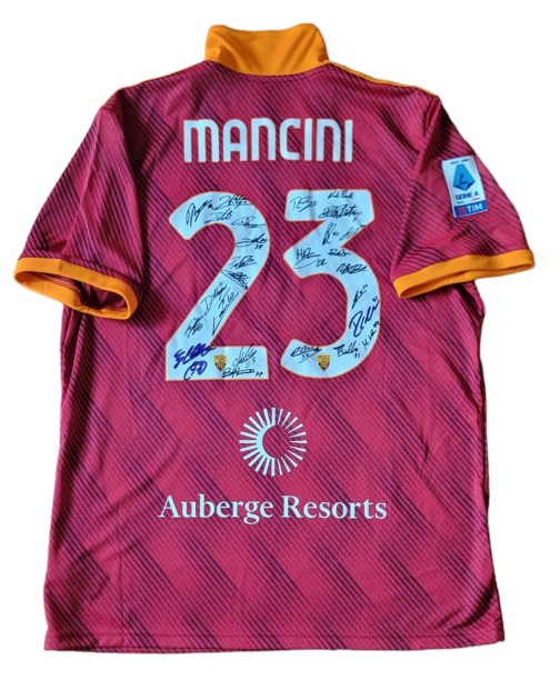 Mancini's Match-Issued Shirt, Roma vs Lazio 2024 - Signed by the Squad