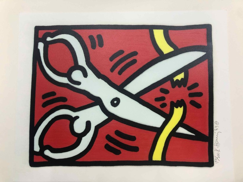 Opera "Pop Shop 2"  firmata a mano Keith Haring
