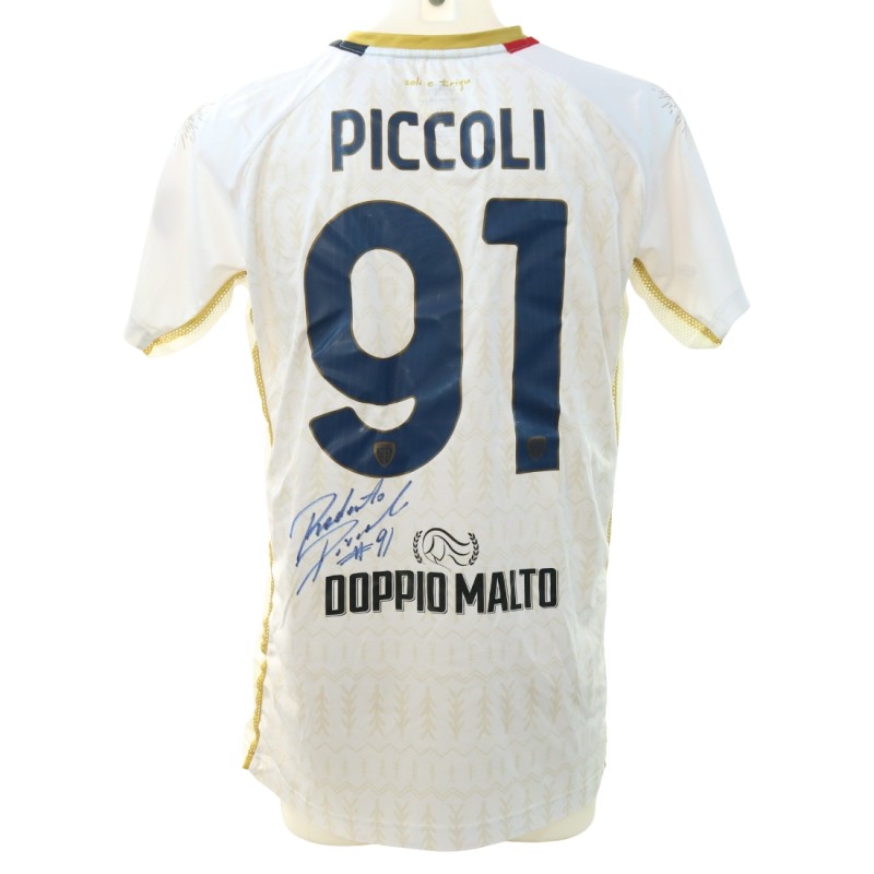 Piccoli's Signed Unwashed Shirt, Genoa vs Cagliari 2024