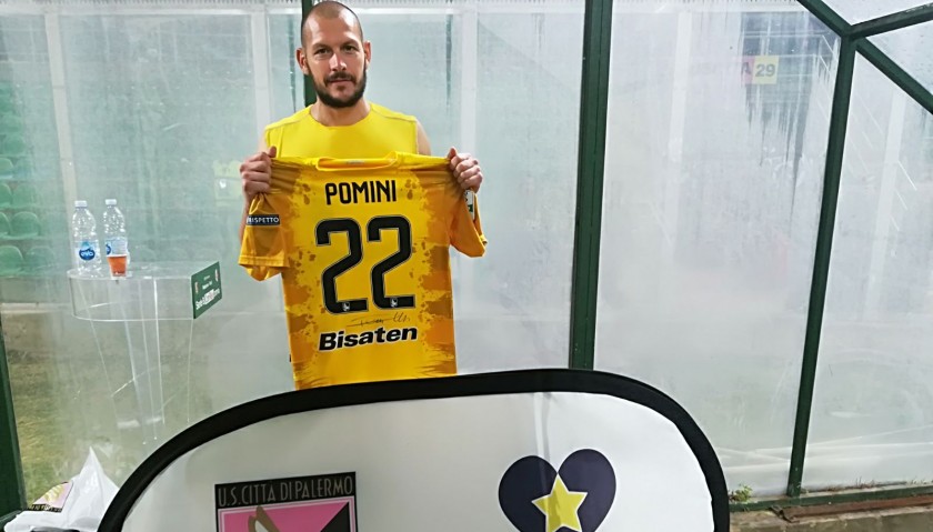 Pominis' Match-Worn and Signed Shirt from Palermo-Bari 2018