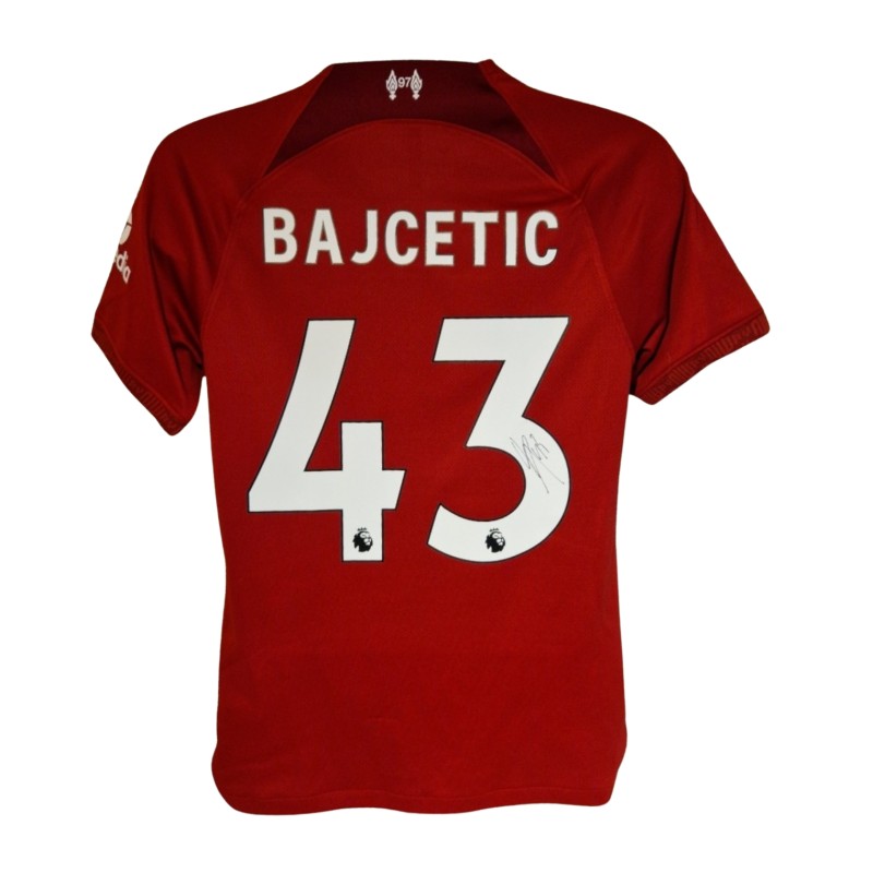 Stefan Bajcetic Signed Liverpool 2022-23 Official Home Football Shirt