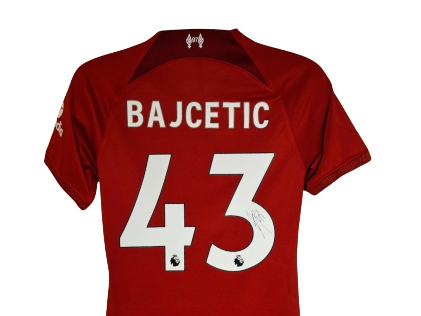 Stefan Bajcetic Signed Liverpool 2022-23 Official Home Football Shirt