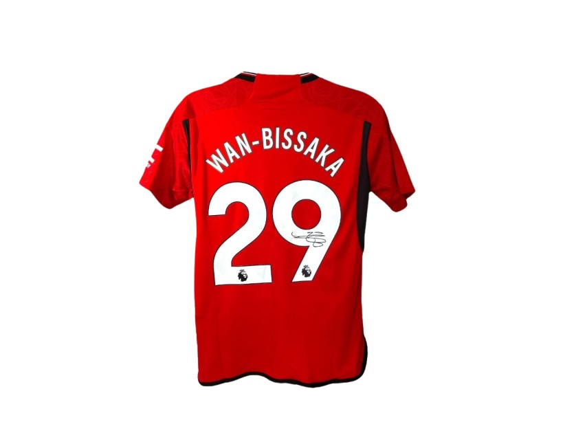 Maglia replica firmata di Aaron Wan-Bissaka per il Manchester United 2023/24