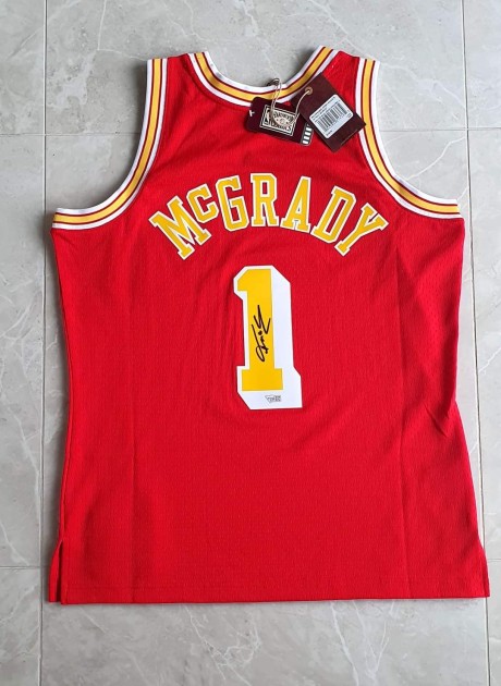 Maglia ufficiale autografata di Tracy McGrady degli Houston Rockets