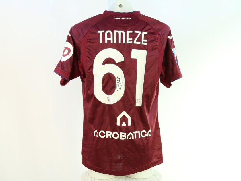 Maglia Tameze Unwashed Torino vs Fiorentina, 2024 - Autografata