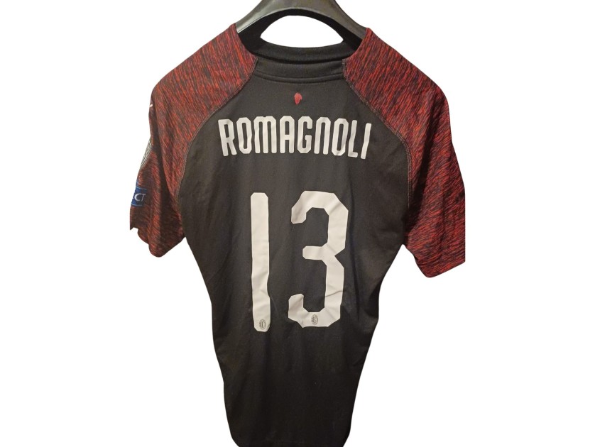 Romagnoli's Milan Issued Shirt, UEL 2018/19