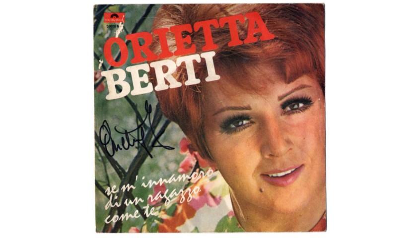 "Se m’innamoro di un ragazzo come te" Vinyl Single Signed by Orietta Berti