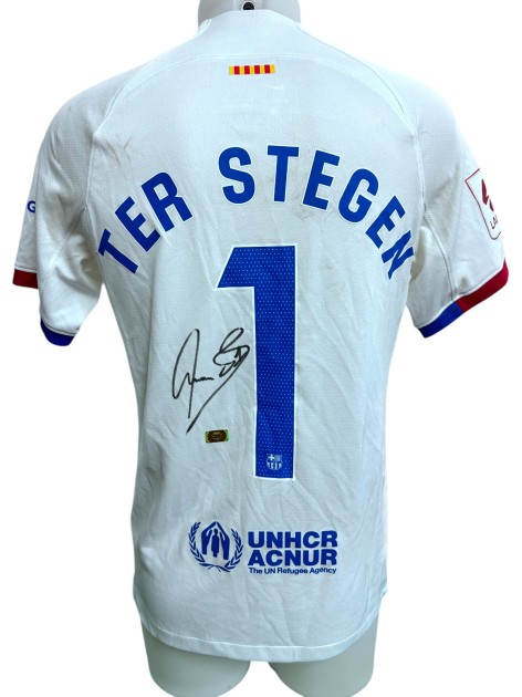 Ter Stegen's Barcelona Signed Official Shirt, 2023/24