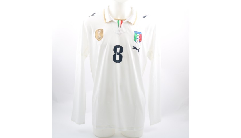 Gattuso's Italy Match-Issue/Worn 2008 Friendly Shirt