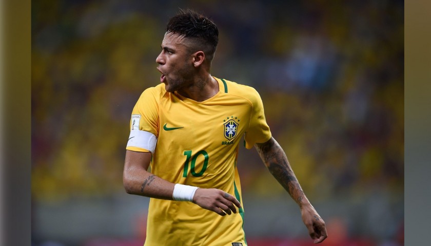 Neymar's Brazil Match Shirt, World Cup Qualifiers 2018 