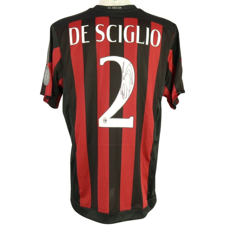 Maglia ufficiale De Sciglio Milan, 2015/16 - Autografata