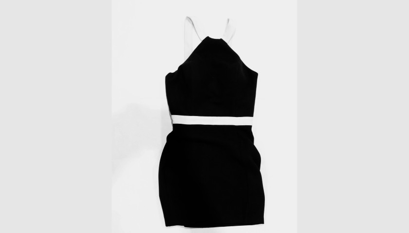 Black and White Pia Michi Haute Couture Mini Dress Donated by Michelle Heaton
