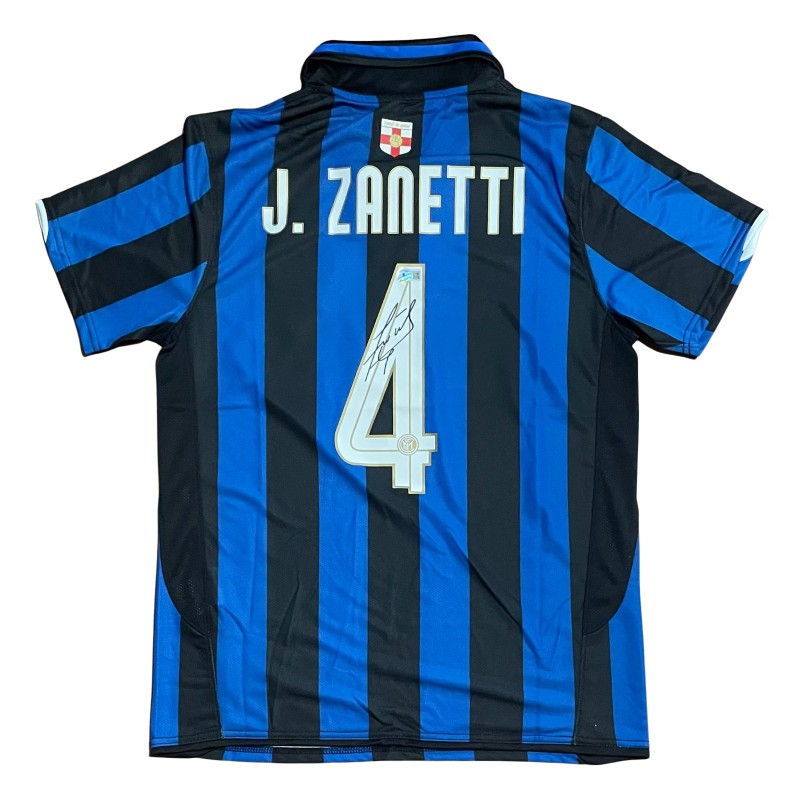 Javier Zanetti's Inter Milan 2007/08 Signed Replica Shirt