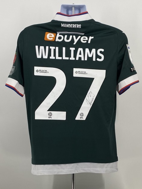 Maglia away indossata Randell Williams Bolton Wanderers vs Stevenage - Autografata