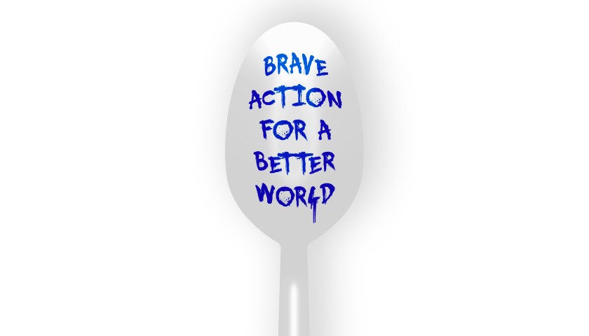 Spoon “Brave action for a better world” by Simone D’Auria