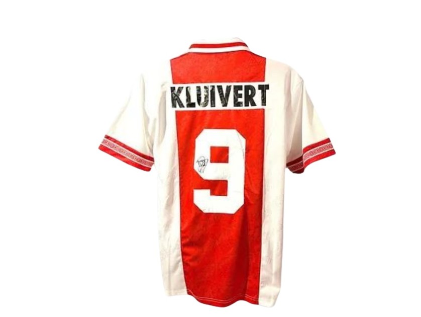 Replica maglia firmata di Patrick Kluivert finale di Champions League 1995/96 dell'Ajax