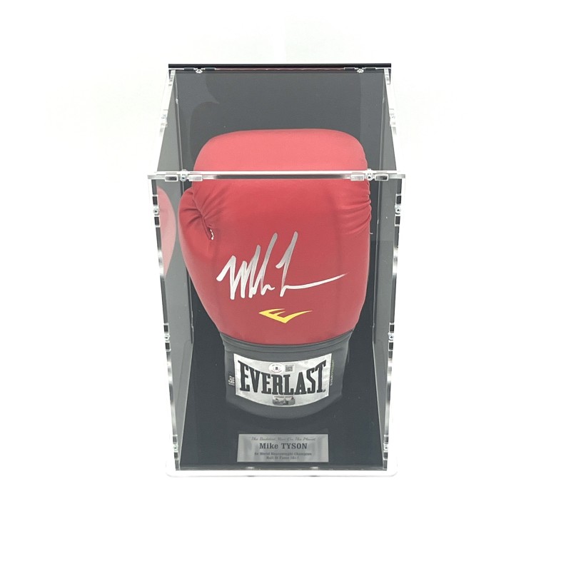 Mike Tyson Signed Boxing Glove In Display Case