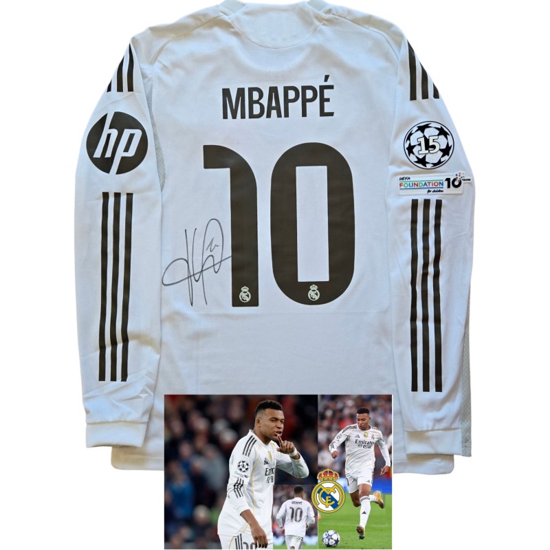 Mbappé's Signed Match-Issued Shirt, Liverpool vs Real Madrid UCL 2025