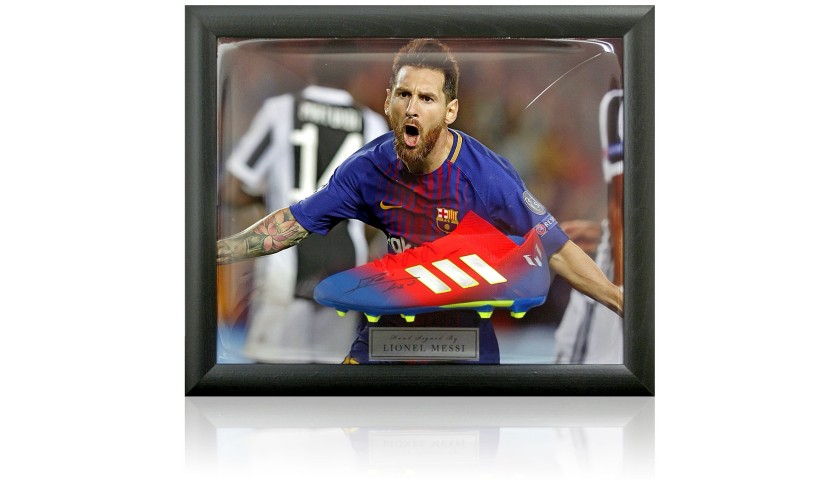Lionel Messi Hand Signed Adidas Football Boot Presentation