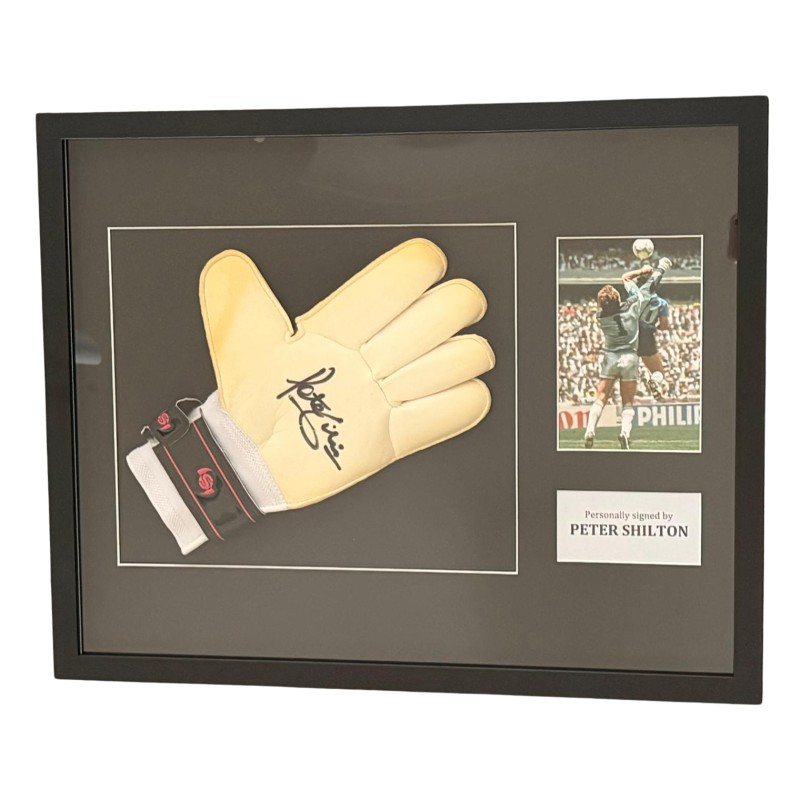 Peter Shilton Signed and Framed Glove