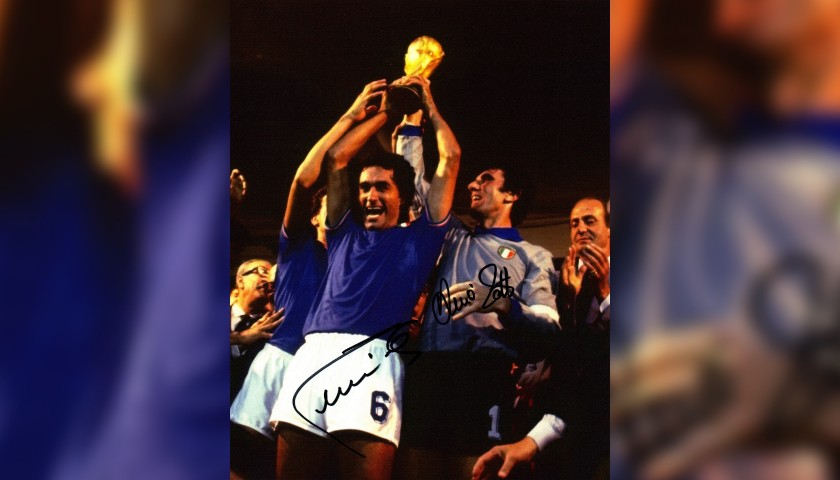 Claudio Gentile and Dino Zoff Signed Photograph - 20x25cm