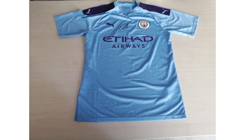 Man city sale signed shirt 2019