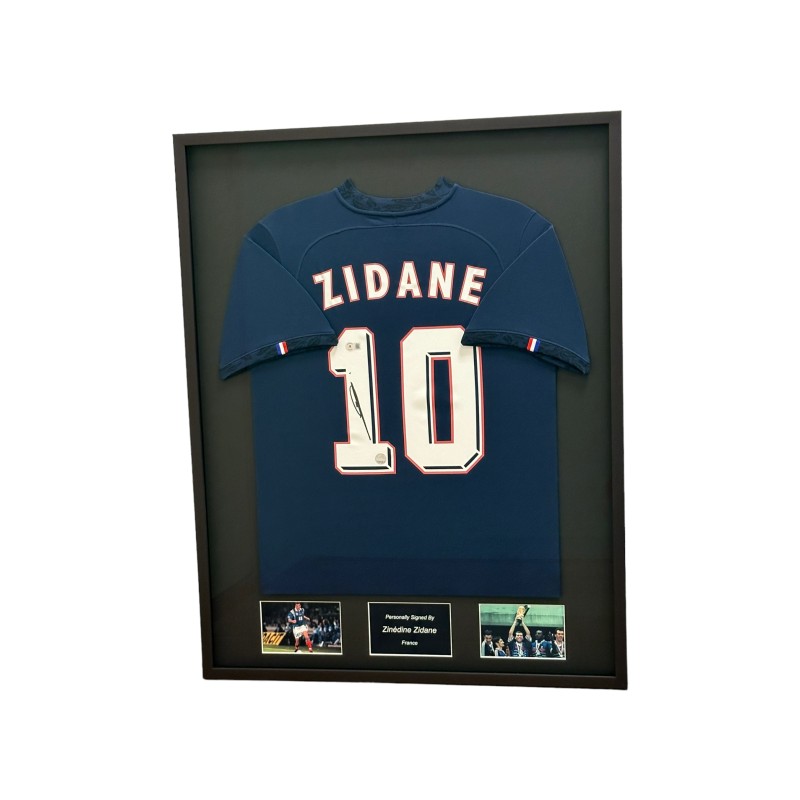 Zinedine Zidane's Signed France Home Shirt