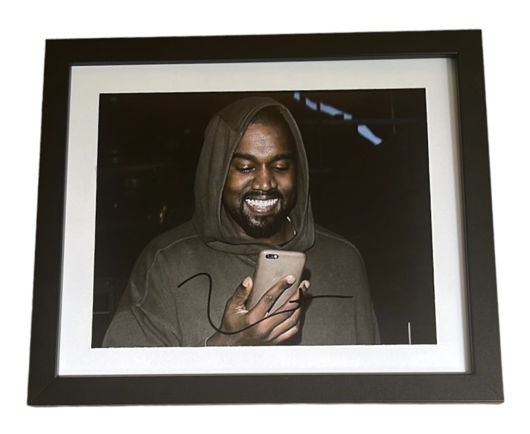 Kanye West Signed and Framed Photograph