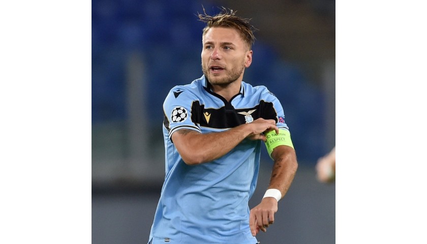 Immobile's Official Lazio Signed Shirt, UCL 2020/21 - Limited Edition Box