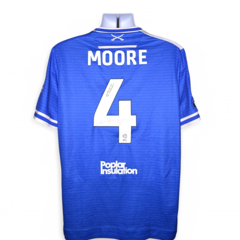 Maglia indossata Bristol Rovers Emirates FA Cup, vs Weston Super Mare - Autografata da Moore