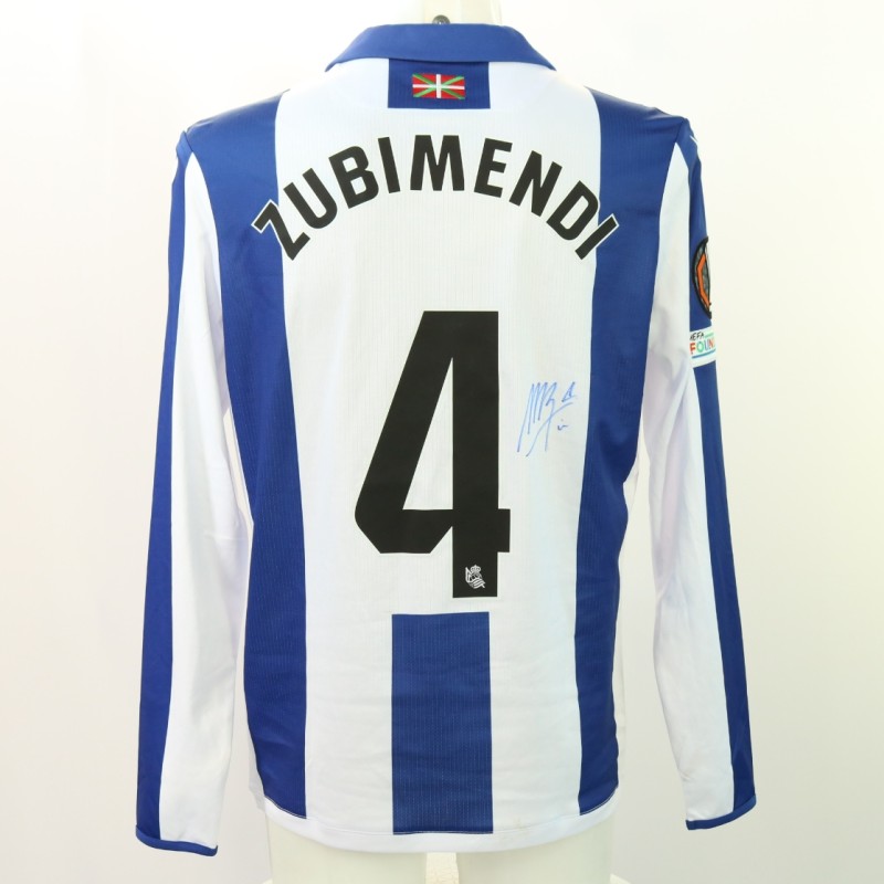 Maglia unwashed Zubimendi Real Sociedad vs Ajax, Europa League 2024 - Autografata