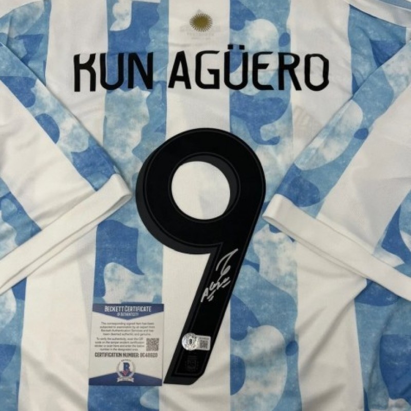 Kun Agüero's Argentina 2021 Signed Shirt