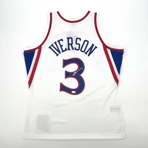 Allen Iverson Signed Mitchell&Ness Philadelphia 76ers Jersey - CharityStars