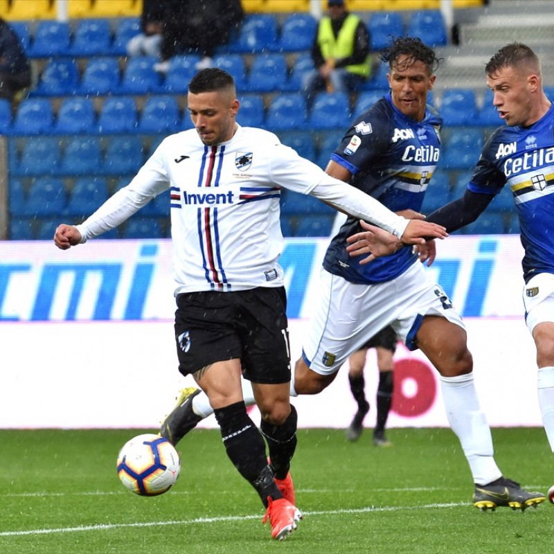 Maglia Caprari indossata Parma-Sampdoria - #Blucrociati