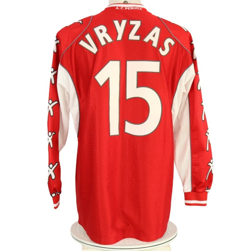 Vrizas jersey worn Perugia vs Vicenza 2001