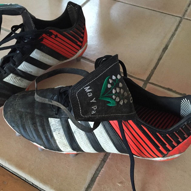 Castrogiovanni match worn boots in Italy-SouthAfrica, 11/22/14