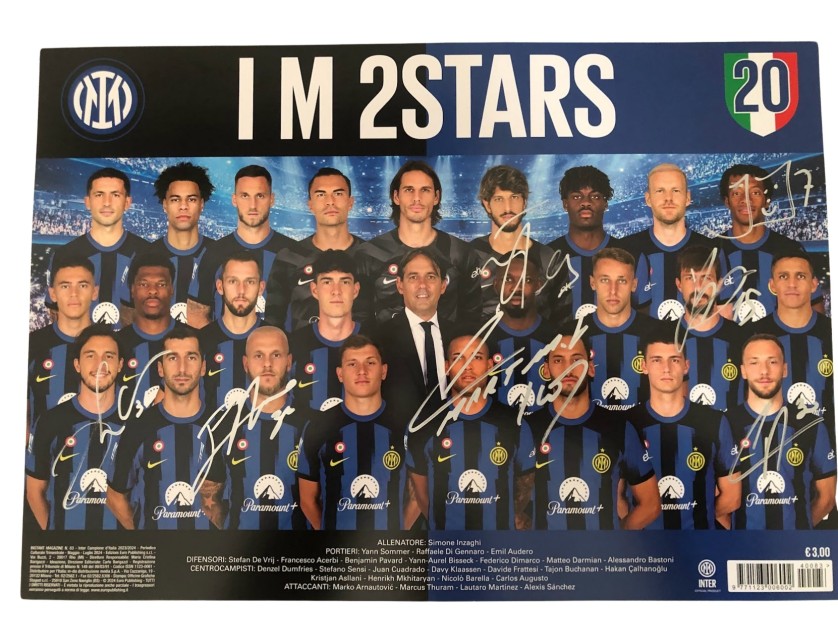 Poster Scudetto Inter, 2023/24 - Autografato dalla rosa