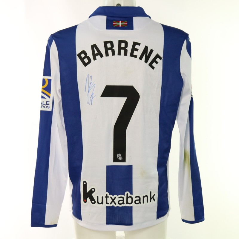 Barrene's Real Sociedad vs Rayo Vallecano Signed Unwashed Shirt, Copa del Rey 2025